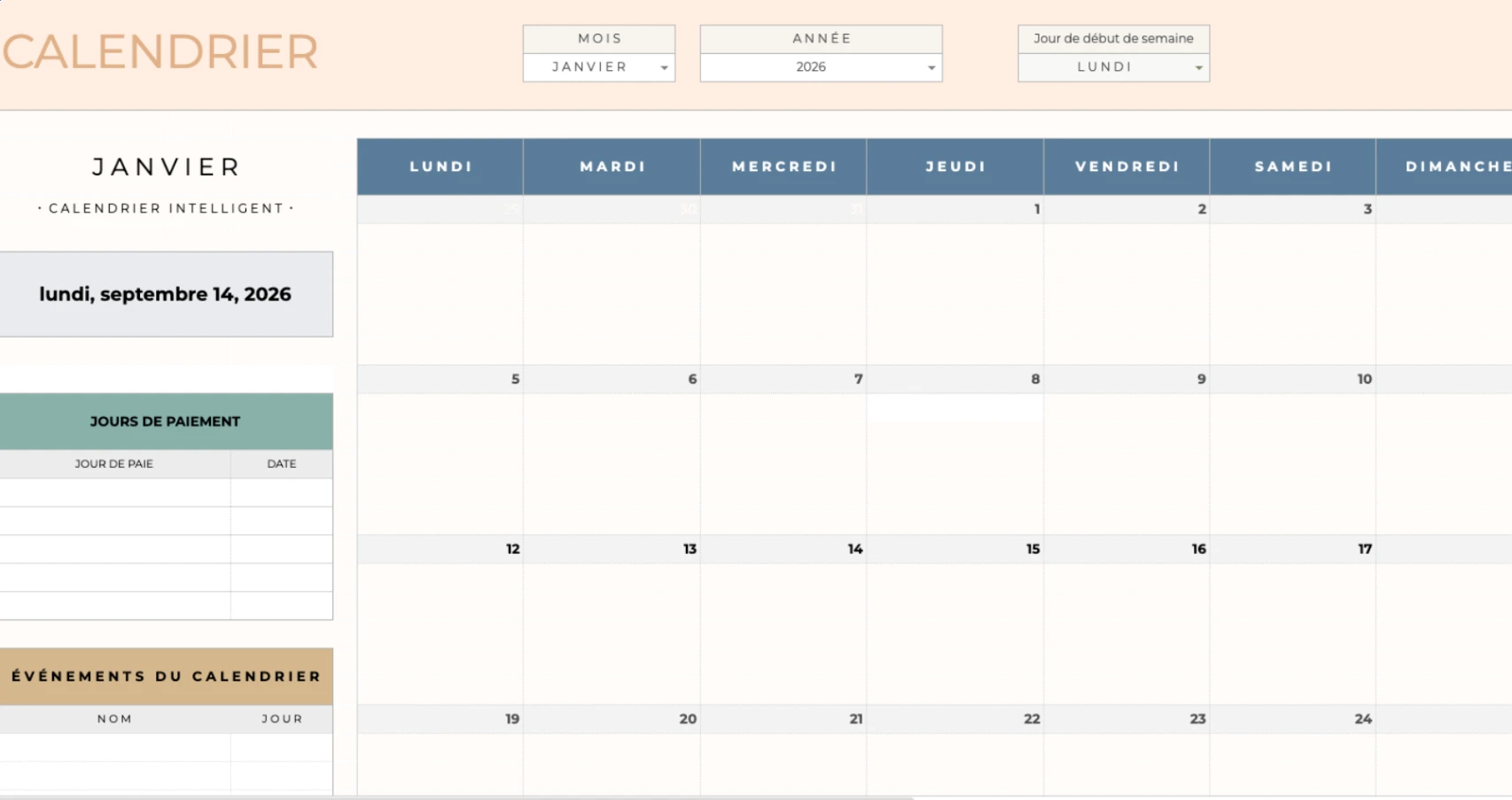 CALENDRIER